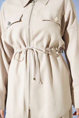 Çift Cep Kapaklı Bel Tünelli Tensel İkili Takım Taş - İkili Takım