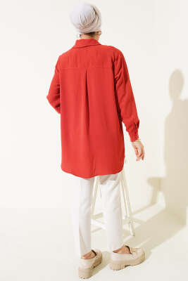 Çift Cepli Ayrobin Gömlek Kiremit - Gömlek