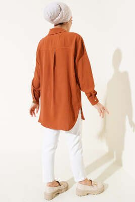 Çift Cepli Ayrobin Gömlek Taba - Gömlek