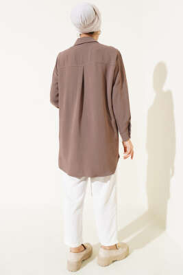 Çift Cepli Ayrobin Gömlek Vizon - Gömlek