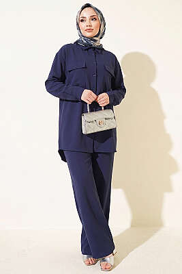 Çift Cepli Basic İkili Takım Lacivert - NEVA MODA