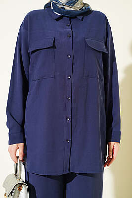 Çift Cepli Basic İkili Takım Lacivert - İkili Takım