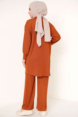 Çİft Cepli Düğmeli İkili Takım Taba - İKİLİ TAKIM