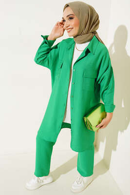 Çift Cepli Keten Ayrobin Takım Benetton 