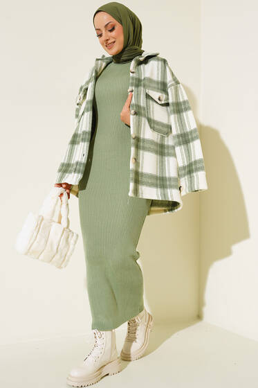 Çift Cepli Polar Gömlek Ekru - Gömlek