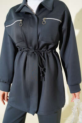 Çift Cepli Tünelli Scuba İkili Takım Füme - İkili Takım