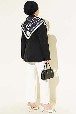 Çift Düğmeli Basic Blazer Ceket Siyah - 700-1000 TL Ürünler