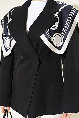 Çift Düğmeli Basic Blazer Ceket Siyah - Ceket