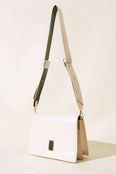 Çift Gözlü Askılı Çanta Bej - Kol Çantası