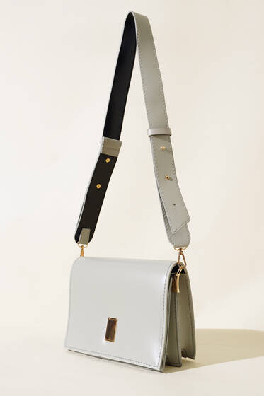 Çift Gözlü Askılı Çanta Gri - Kol Çantası