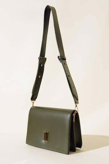 Çift Gözlü Askılı Çanta Haki - Kol Çantası