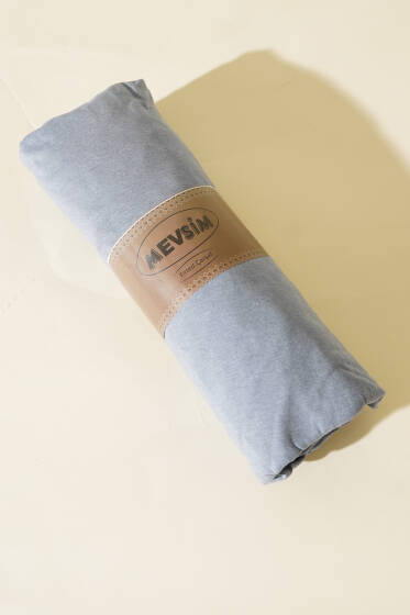 Çift Kişilik Lastikli Penye Çarşaf Gri - Yatak Örtüsü