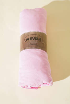 Çift Kişilik Lastikli Penye Çarşaf Pembe - Yatak Örtüsü