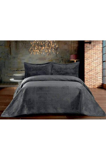 Çift Kişilik Yatak Örtüsü Füme - Yatak Örtüsü