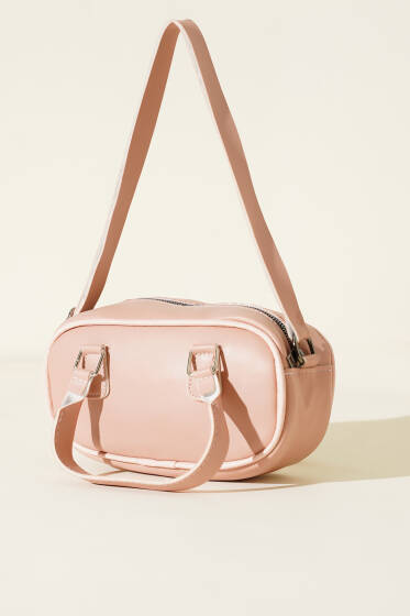 Çift Saplı Çanta Pudra - Kol Çantası