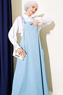 Çift Yan Cepli Kot Slopet Açık Mavi - Tulum & Slopet