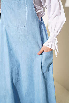 Çift Yan Cepli Kot Slopet Açık Mavi - Tulum & Slopet