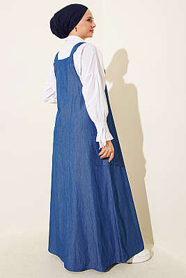 Çift Yan Cepli Kot Slopet Mavi - Tulum & Slopet