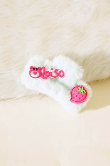 Çilek Figürlü Peluş Mandal Toka Mint - Toka