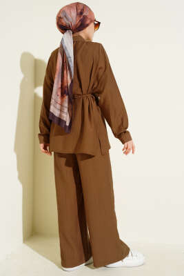 Çilek Kumaş Bel İpli Takım Taba - İkili Takım