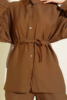 Çilek Kumaş Bel İpli Takım Taba - İkili Takım