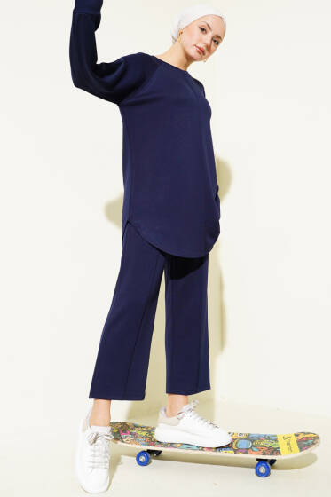 Çıma Detaylı Loyşa İkili Takım Lacivert - İkili Takım