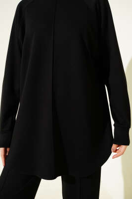 Çıma Detaylı Loyşa İkili Takım Siyah - İkili Takım