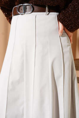 Çıma Şeritli Kemerli Etek Taş - Etek