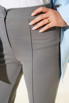 Çımalı Bel Düğmeli Pantolon Füme - 100-300 TL Ürünler
