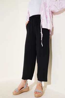 Çımalı Belinden Bağlamalı Pantolon Siyah - 100-300 TL Ürünler