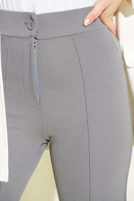 Çımalı Boru Paça Pantolon Füme - Pantolon