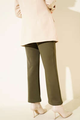 Çımalı Boru Paça Scuba Pantolon Haki - Pantolon