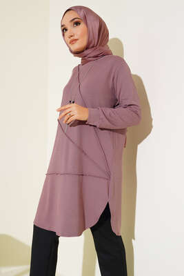 Çimalı Kolye Detay Tunik Pudra 