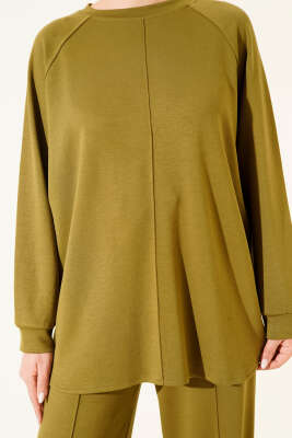 Çımalı Oval Loyşa İkili Takım Yağ Yeşili - İkili Takım