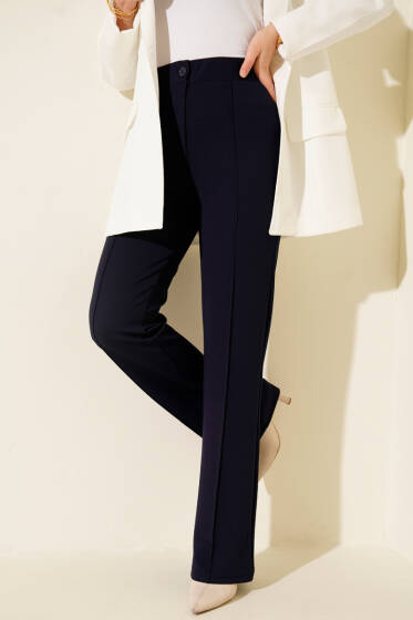 Çımalı Palazzo Pantolon Lacivert - Pantolon