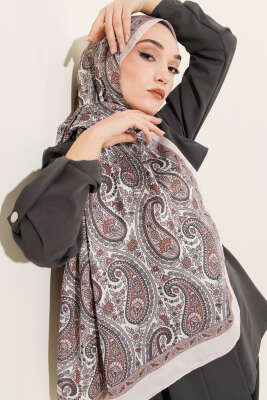 Çini Paisley Desen Şal Bej 