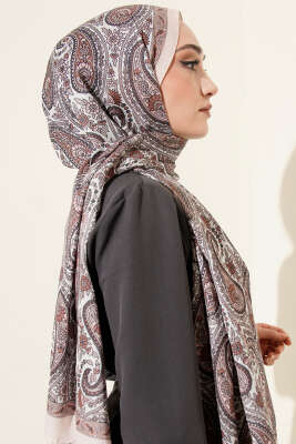 Çini Paisley Desen Şal Bej - Başörtüsü