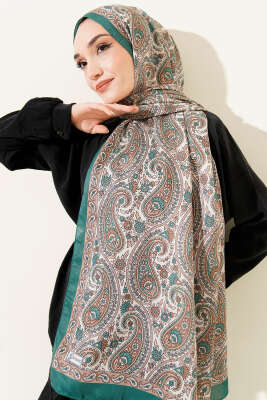 Çini Paisley Desen Şal Zümrüt - Yılın Fırsatı