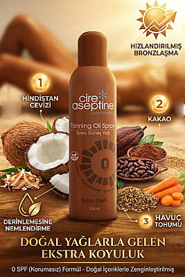 Cire Aseptine Bronzlaştırıcı Sprey Güneş Yağı 200 ml - Güneş Kremi