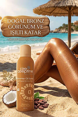 Cire Aseptine Işıltılı Sprey Güneş Yağı SPF0 200 ml - Güneş Kremi