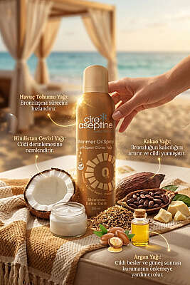 Cire Aseptine Işıltılı Sprey Güneş Yağı SPF0 200 ml - Güneş Kremi