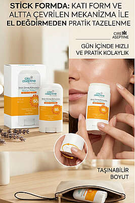 Cire Aseptine Stick Güneş Koruyucu - Yağlı Ciltler için 50SPF 17GR - Güneş Kremi