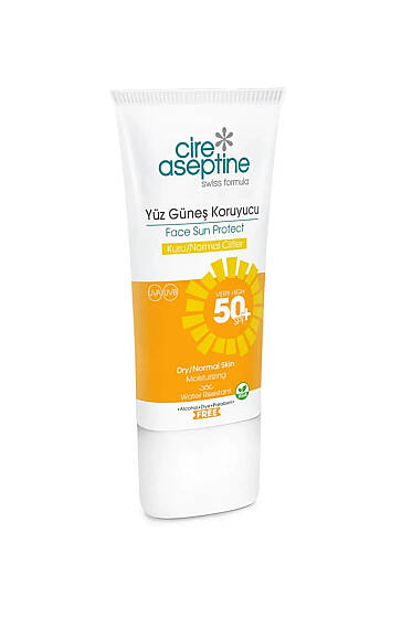 Cire Aseptine Yüz Güneş Koruyucu SPF50 Normal Ciltler 50 ml - Güneş Kremi