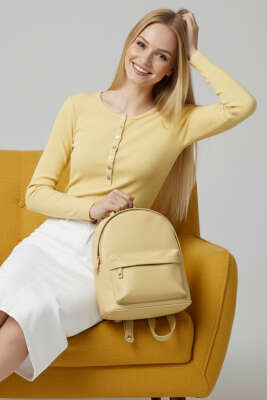 Çıtçıt Detaylı Bluz Sarı 