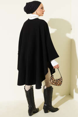 Çıtçıtlı Basic Panço Siyah - Panço