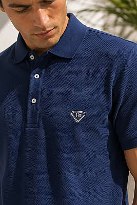 Çıtçıtlı Polo Yaka Erkek T-shirt Parlement - Erkek T-shirt
