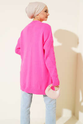 Çizgi Baklava Desen Triko Tunik Fuji - Tunik