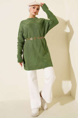 Çizgi Baklava Desen Triko Tunik Nefti - Günün Seçilenleri