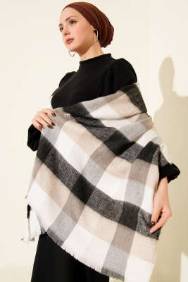 Çizgi Detaylı Omuz Şalı Siyah - DESREE KEMER