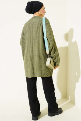 Çizgi Kabartmalı Triko Tunik Nefti - Tunik